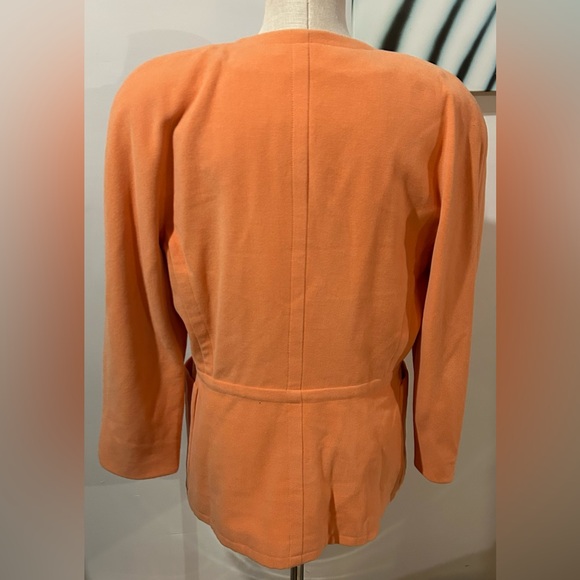 Escada VINTAGE Double-Breasted Orange‎ Jacket MEDIUM - Picture 4 of 13